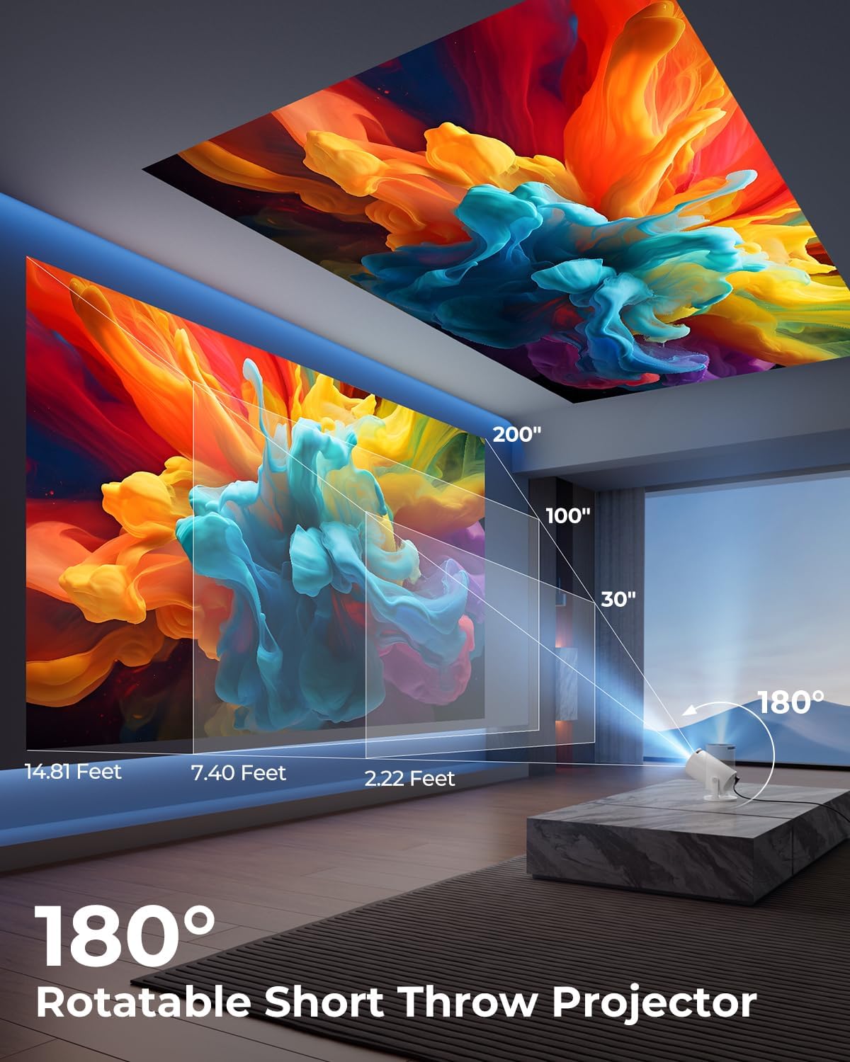 FLYNHOM™ Ultra-Bright Home Cinema Projector